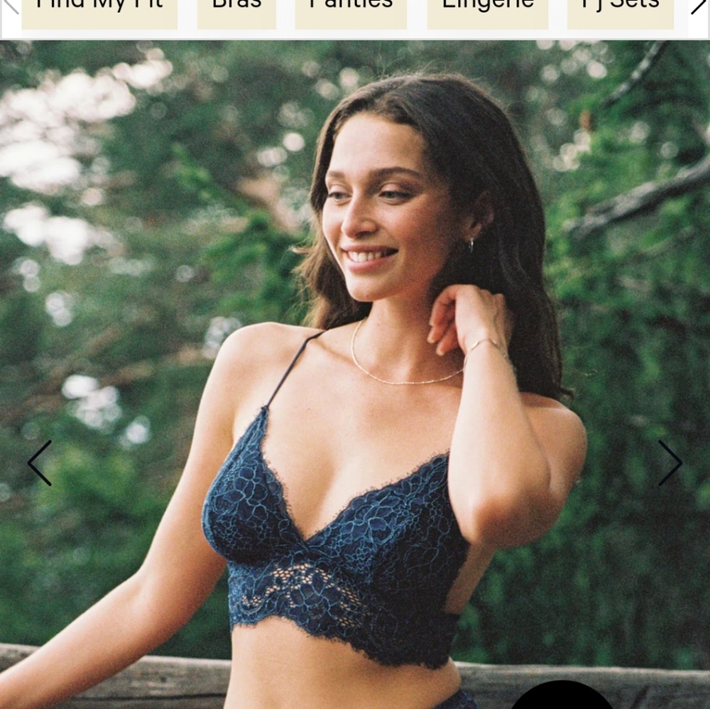 NWOT Cosabella navy blue lace pret-a-porter bralette